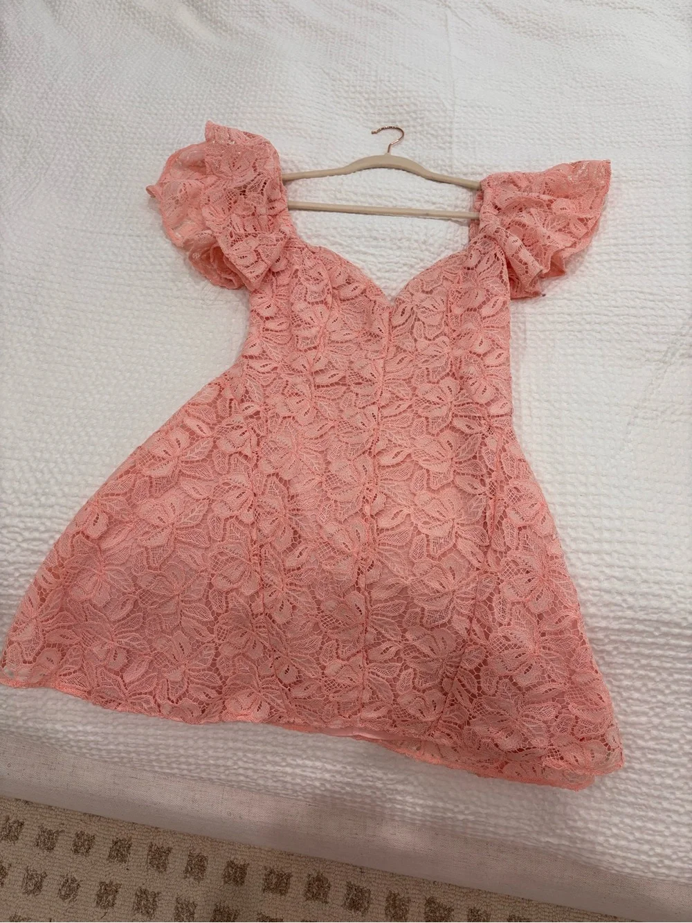 House of CB | Verity Coral Lace Dress - Picture 1 of 5